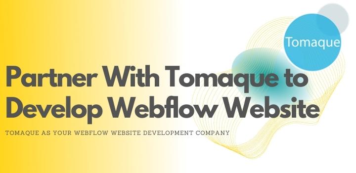 Tomaque as your Webflow Website Development Company