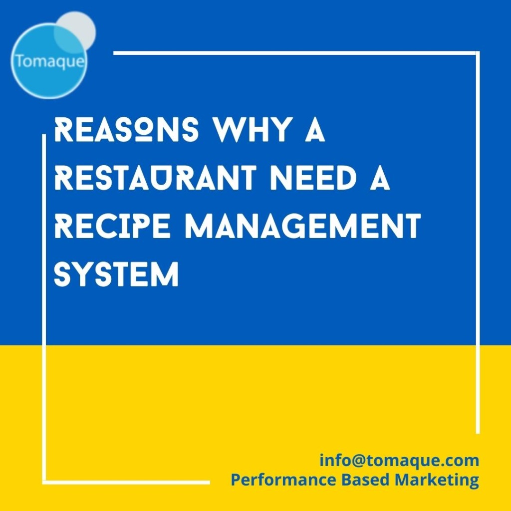 Recipe Management System - Tomaque Digital Services